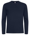 Heren T-shirt lange Mouw Clique Premium Dark Navy